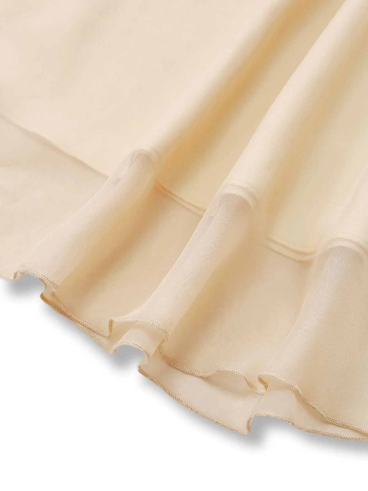 Robe de cocktail champagne en tulle satiné 1950s - Image 13