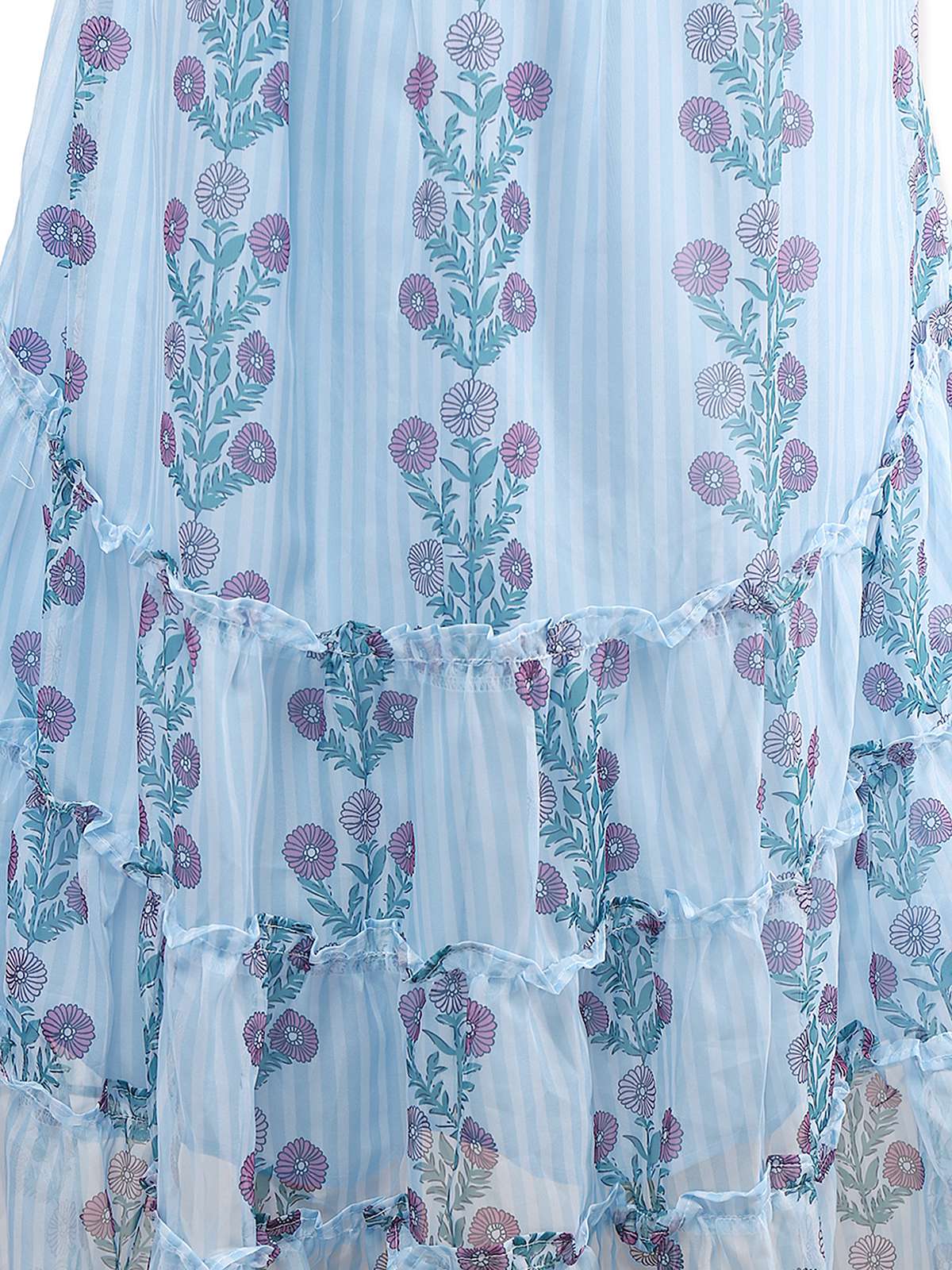 Robe de maille marguerite à bretelles à smocks des années 1940 - Image 6