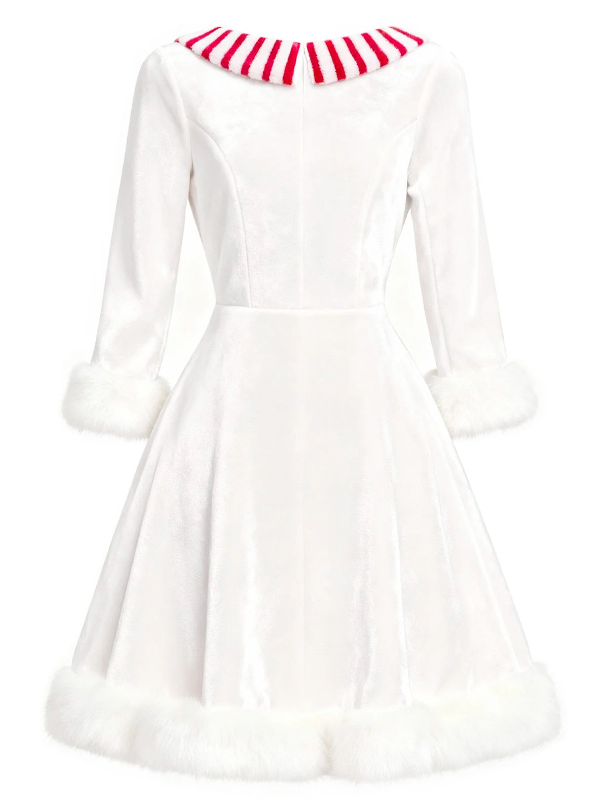 Robe de Noël en velours blanche bonhomme de neige années 1950 - Image 4