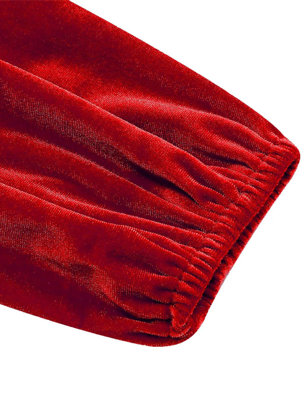 Robe de Noël en velours col carré manches longues des années 1950 - Image 10