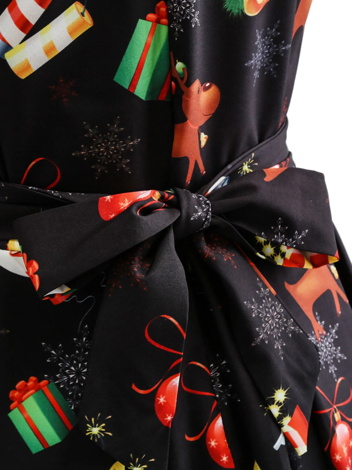 Robe de Noël ras du cou patchwork des années 1950 - Image 4