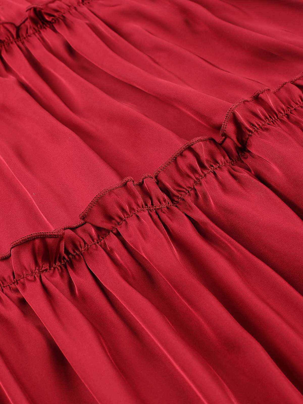 Robe de nuit à bretelles spaghetti froissée unie des années 1950 - Image 10