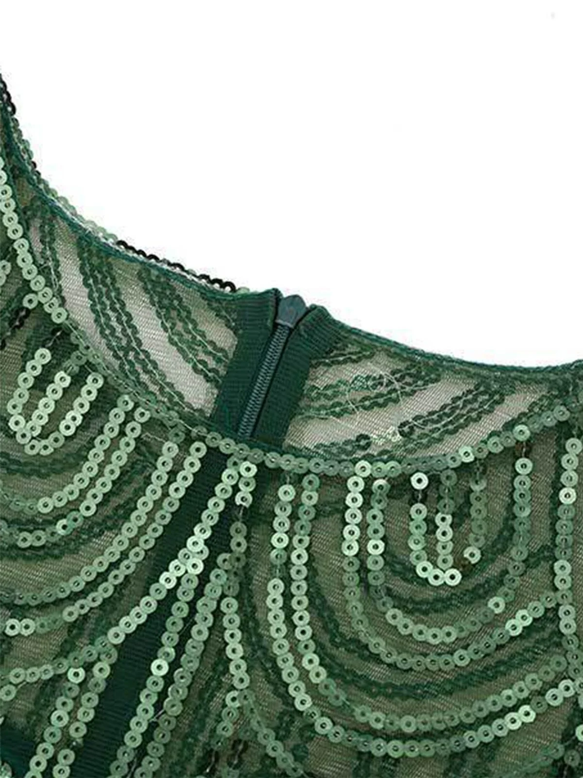 Robe de soirée à paillettes et franges des années 1920 - Image 6