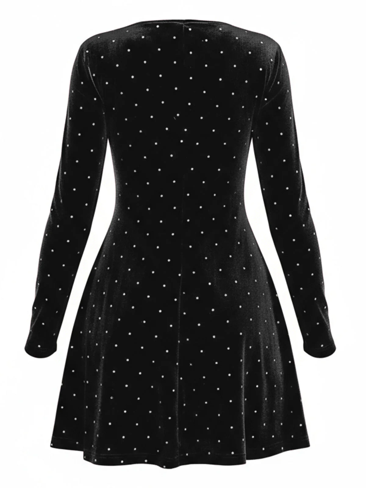 Robe de soirée cintrée en velours et strass années 1980 - Image 11