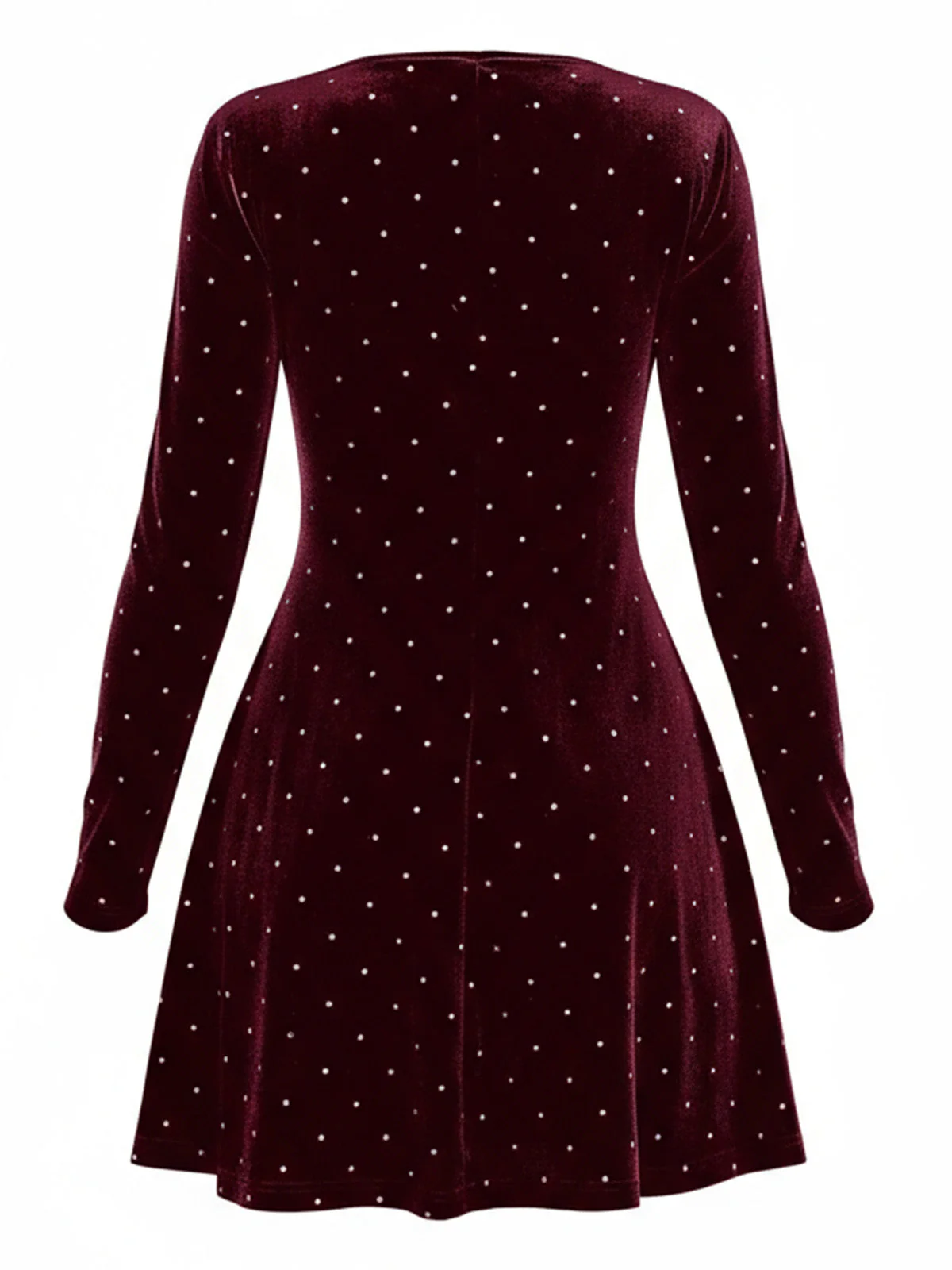 Robe de soirée cintrée en velours et strass années 1980 - Image 3