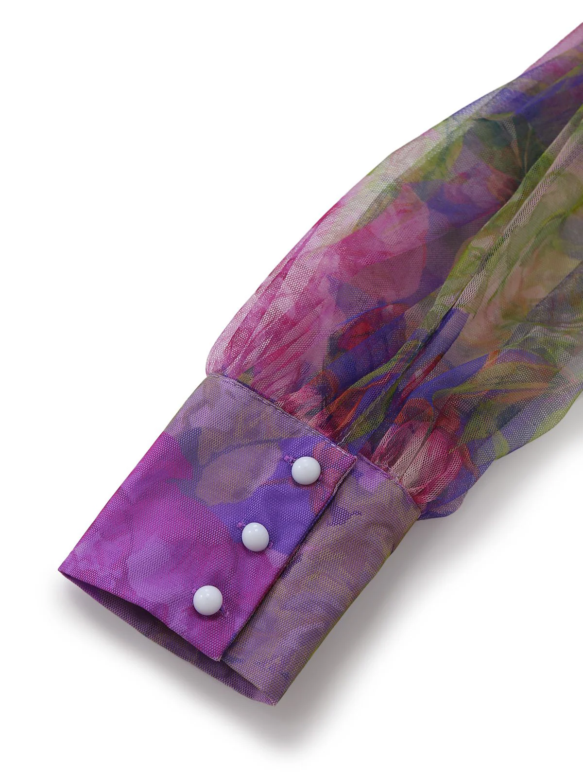 Robe de soirée violette une épaule en résille ornée de fleurs 3D années 1930 - Image 8