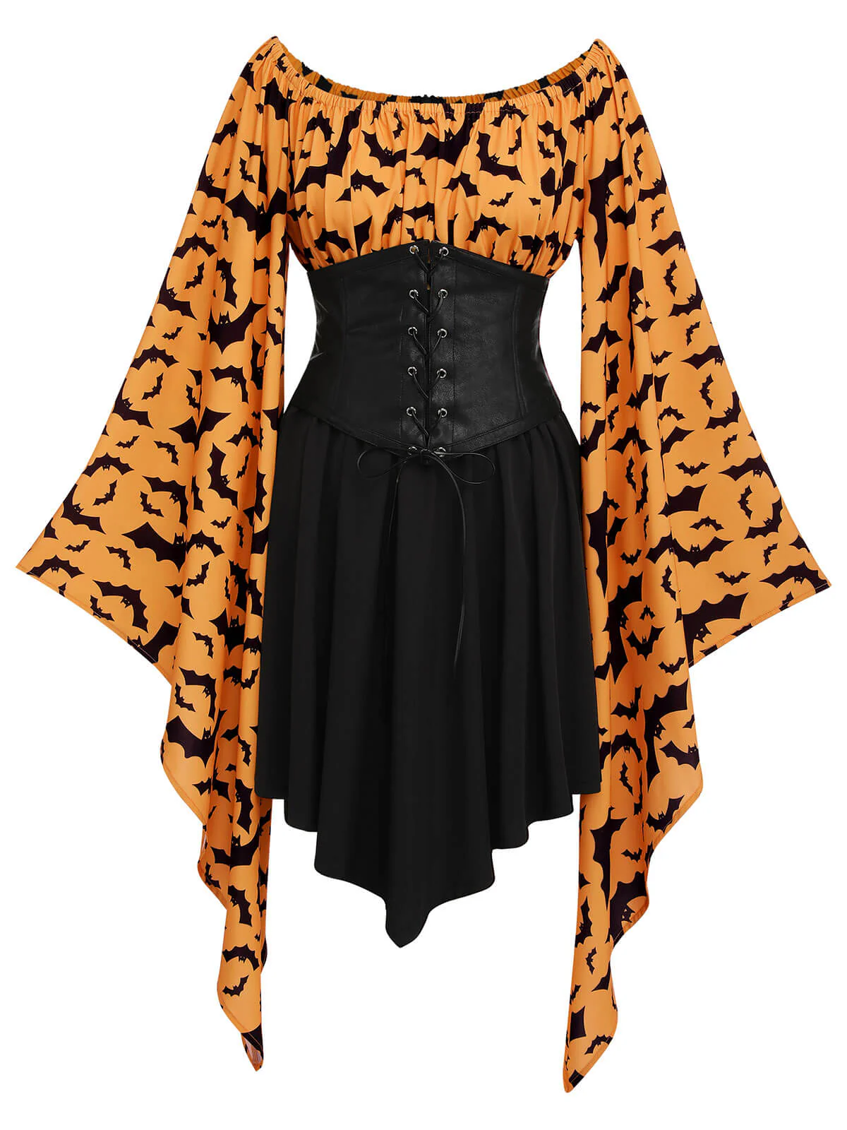 Robe d'Halloween à Taille Empire Chauve-Souris Gothique - Image 3