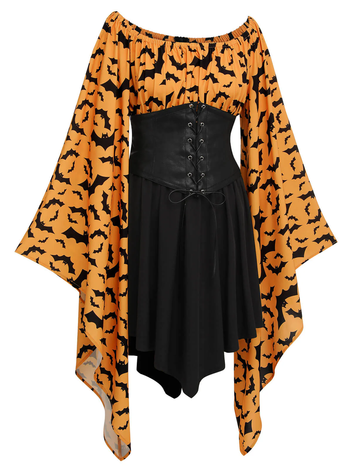 Robe d'Halloween à Taille Empire Chauve-Souris Gothique - Image 4