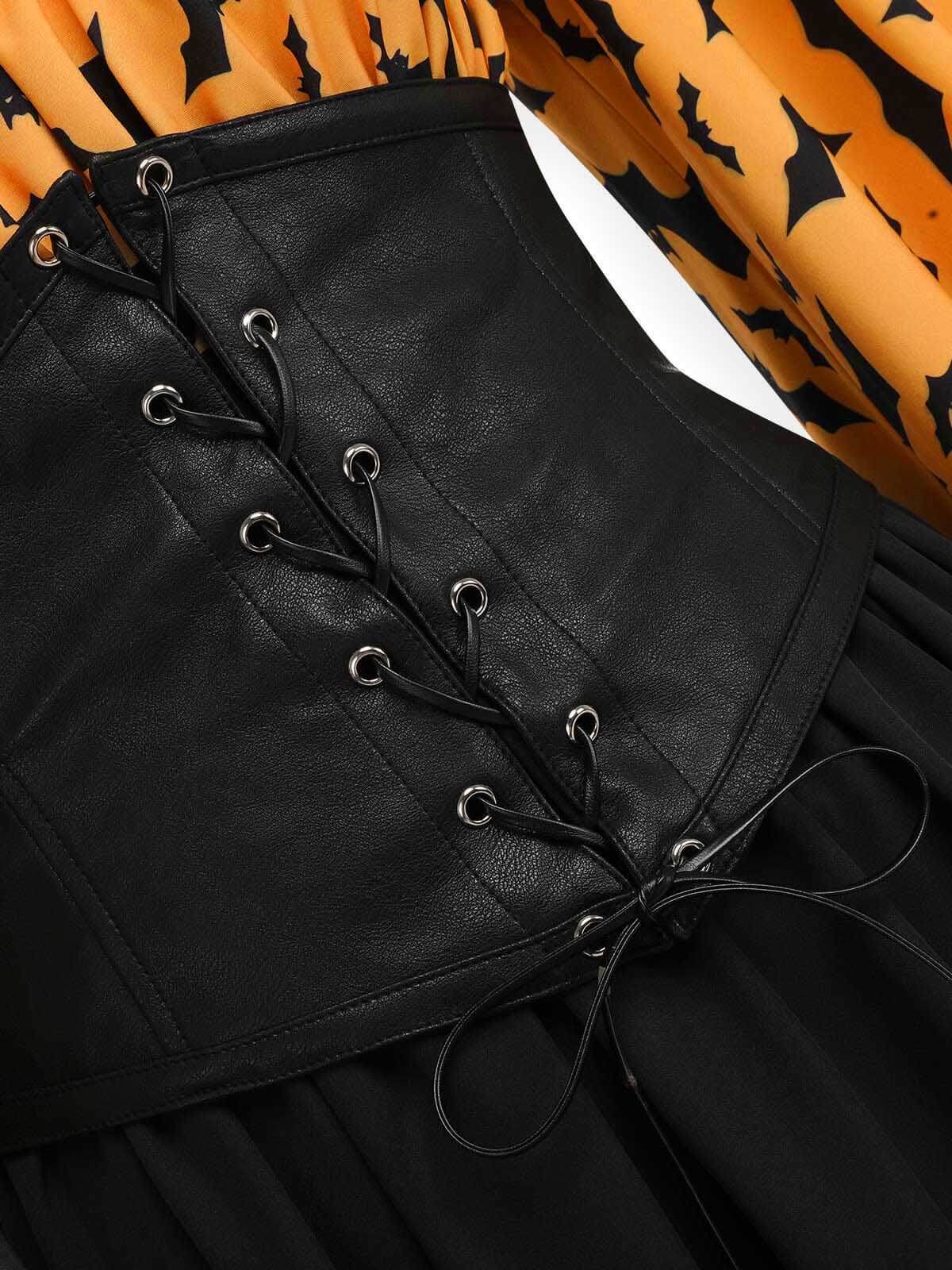 Robe d'Halloween à Taille Empire Chauve-Souris Gothique - Image 6