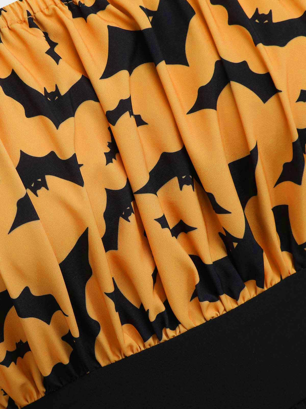 Robe d'Halloween à Taille Empire Chauve-Souris Gothique - Image 7