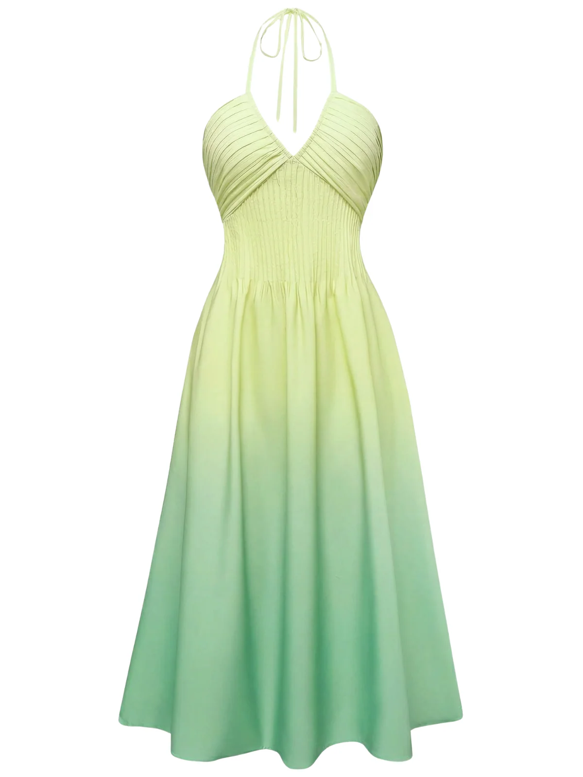 Robe dos nu à décolleté plongeant en V ombré 1940s - Image 10