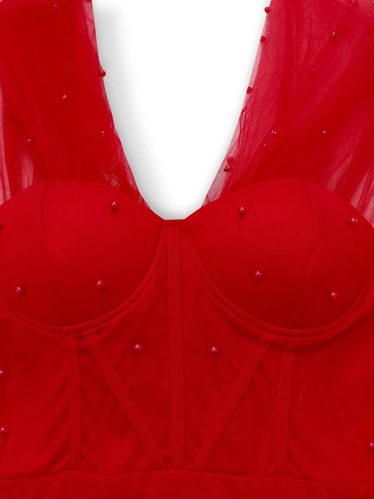 Robe en maille à encolure en cœur et épaules dénudées des années 1960 - Image 4