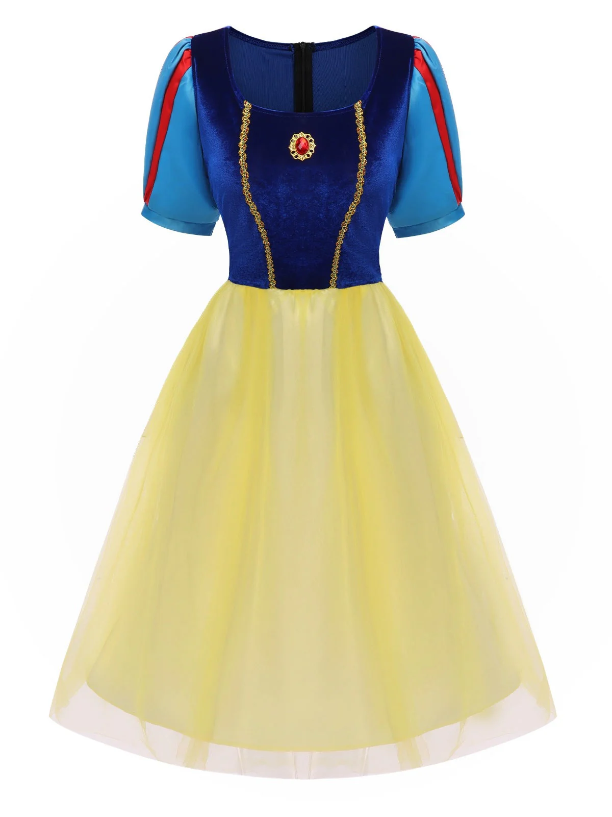 Robe en maille bleue style Blanche-Neige années 1940 - Image 2