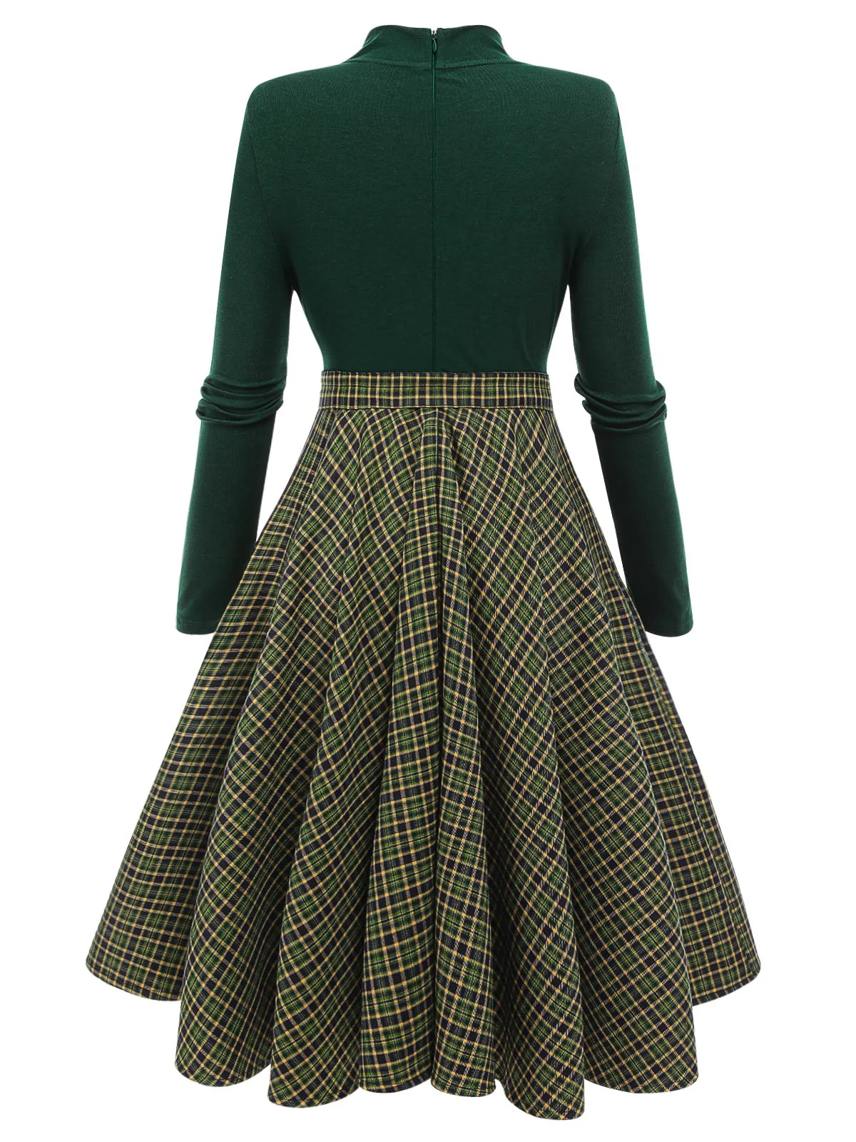 Robe en tricot à carreaux rouge des années 1950 - Image 8