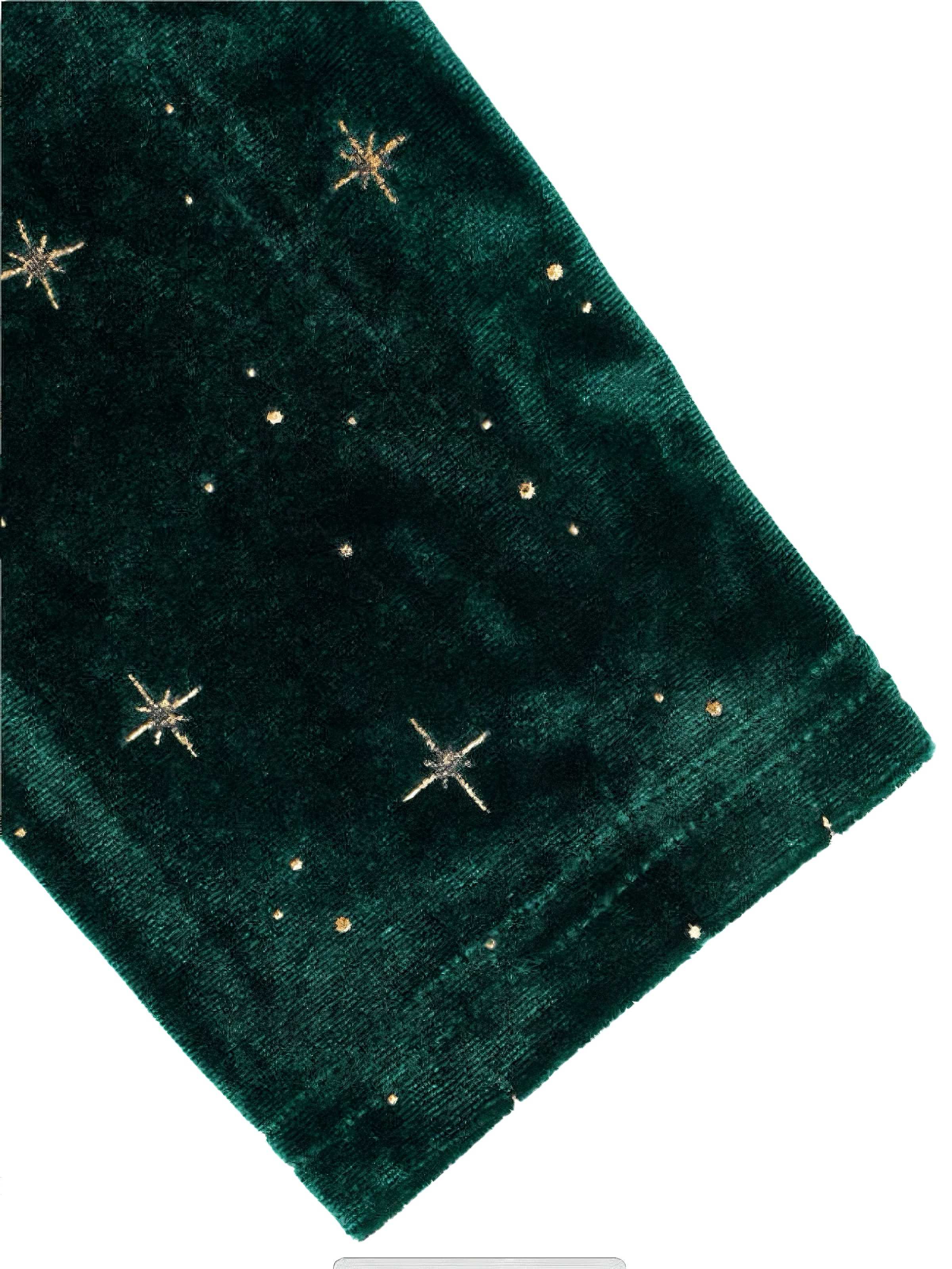 Robe en velours col en V et étoiles vert foncé des années 1940 - Image 5