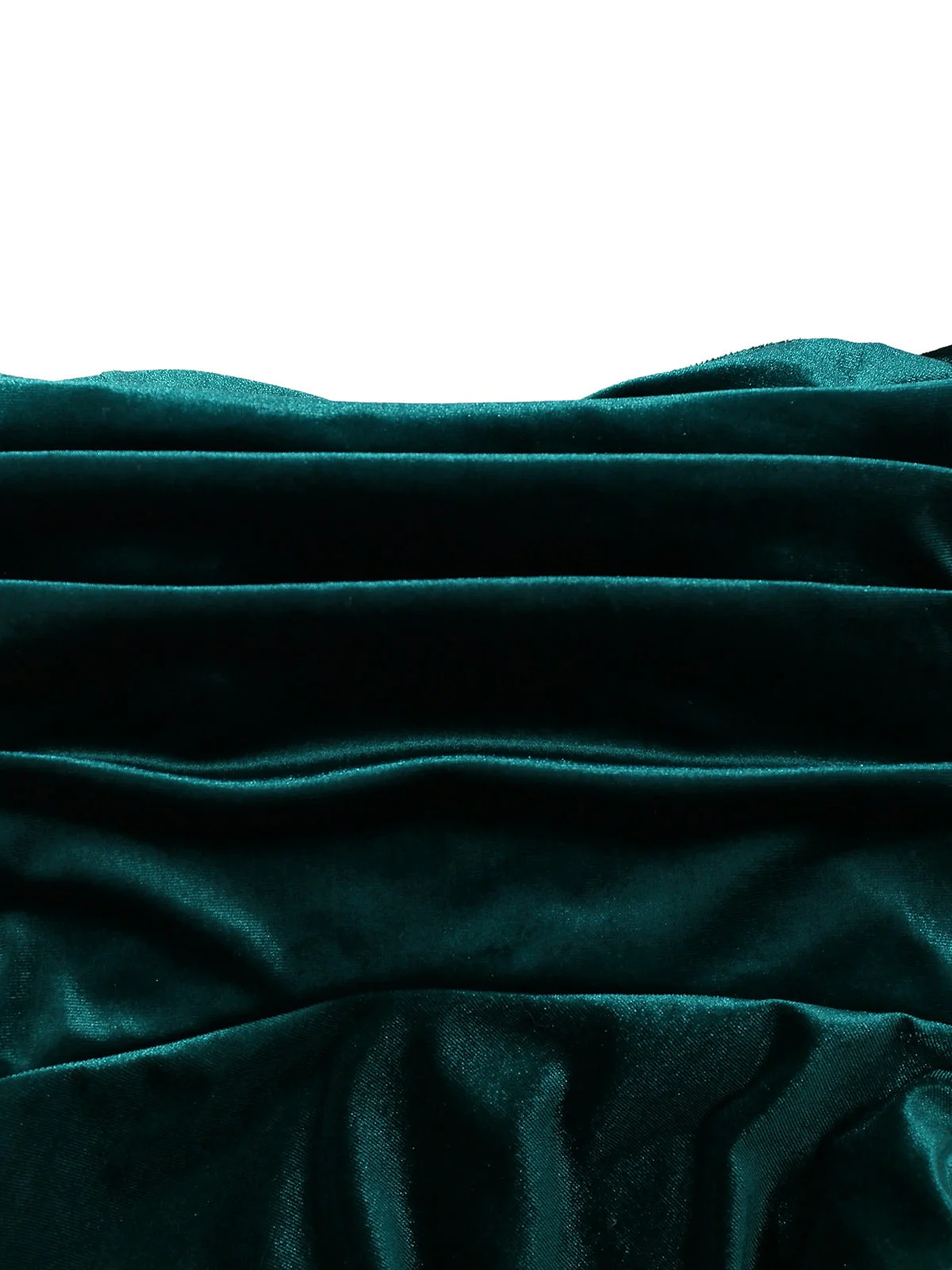 Robe en velours épaules dénudées froncée et fendue sur le côté années 1930 - Image 3