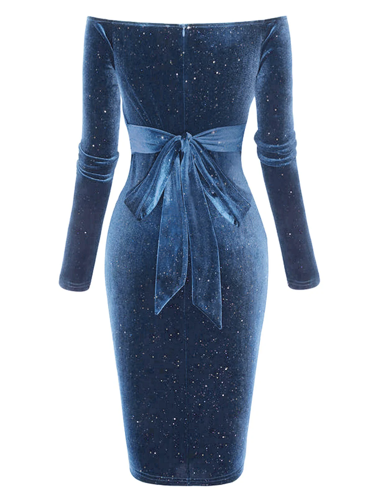 Robe en velours à épaules dénudées des années 1960 - Image 4