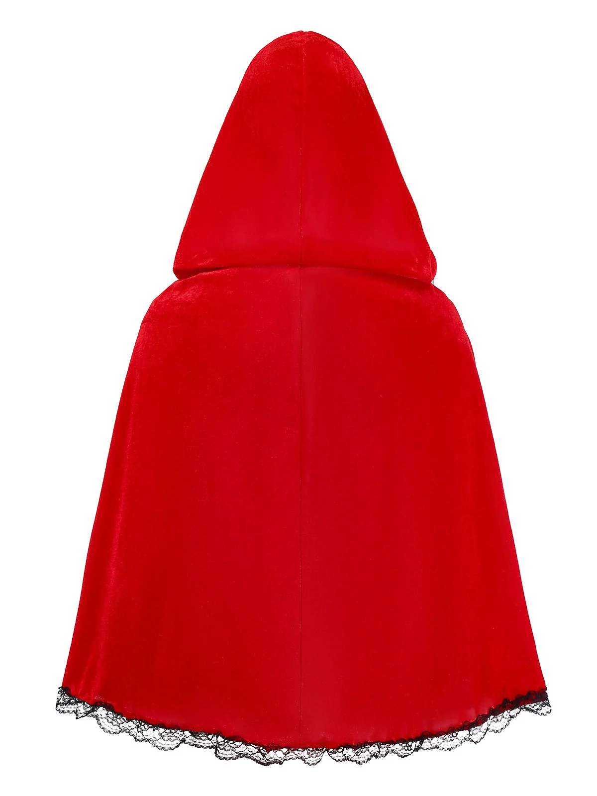 Robe et cape en velours rouge en dentelle et paillettes années 1980 - Image 8