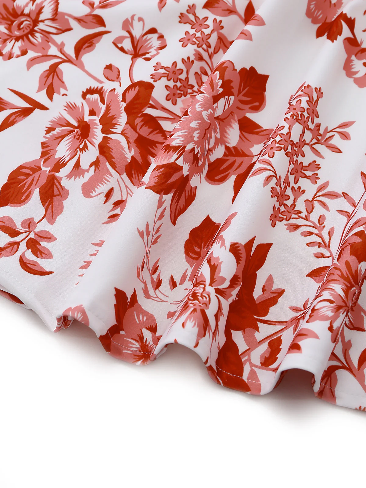 Robe Évasée Dos Nu Imprimé Floral Années 1960 - Image 5