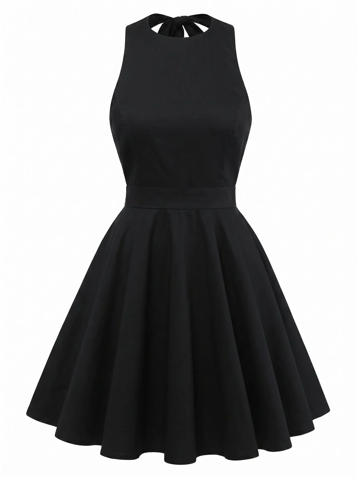 Robe Évasée Dos Nu Imprimé Floral Années 1960 - Image 8