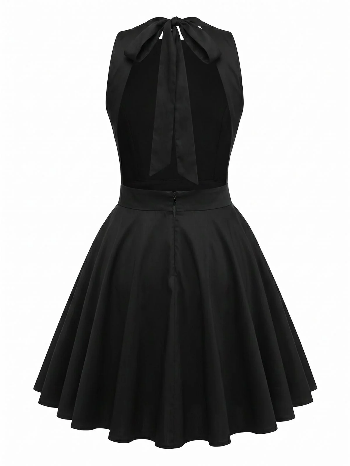 Robe Évasée Dos Nu Imprimé Floral Années 1960 - Image 9