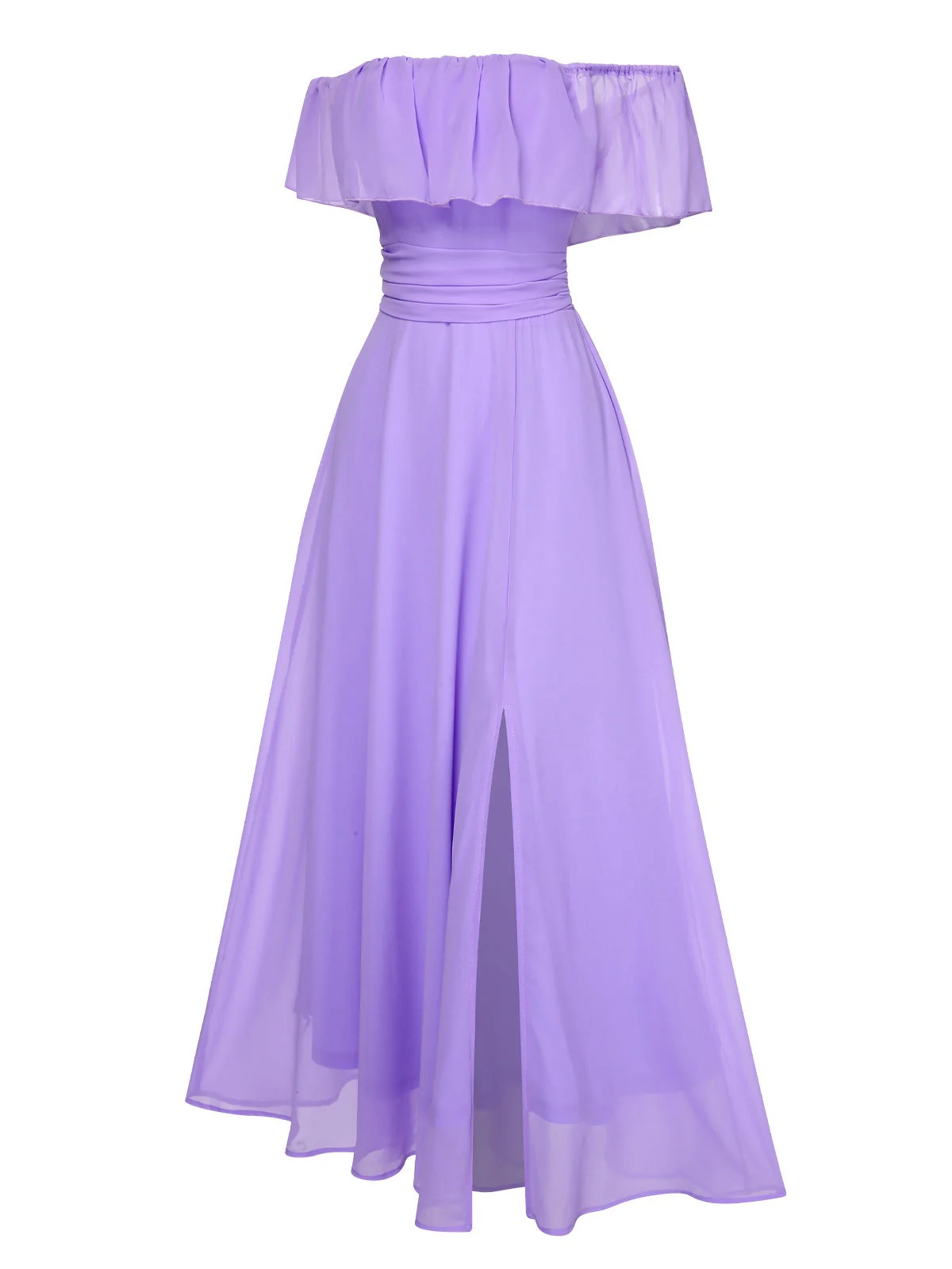 Robe fendue à épaules dénudées et col roulé des années 1930 - Image 14