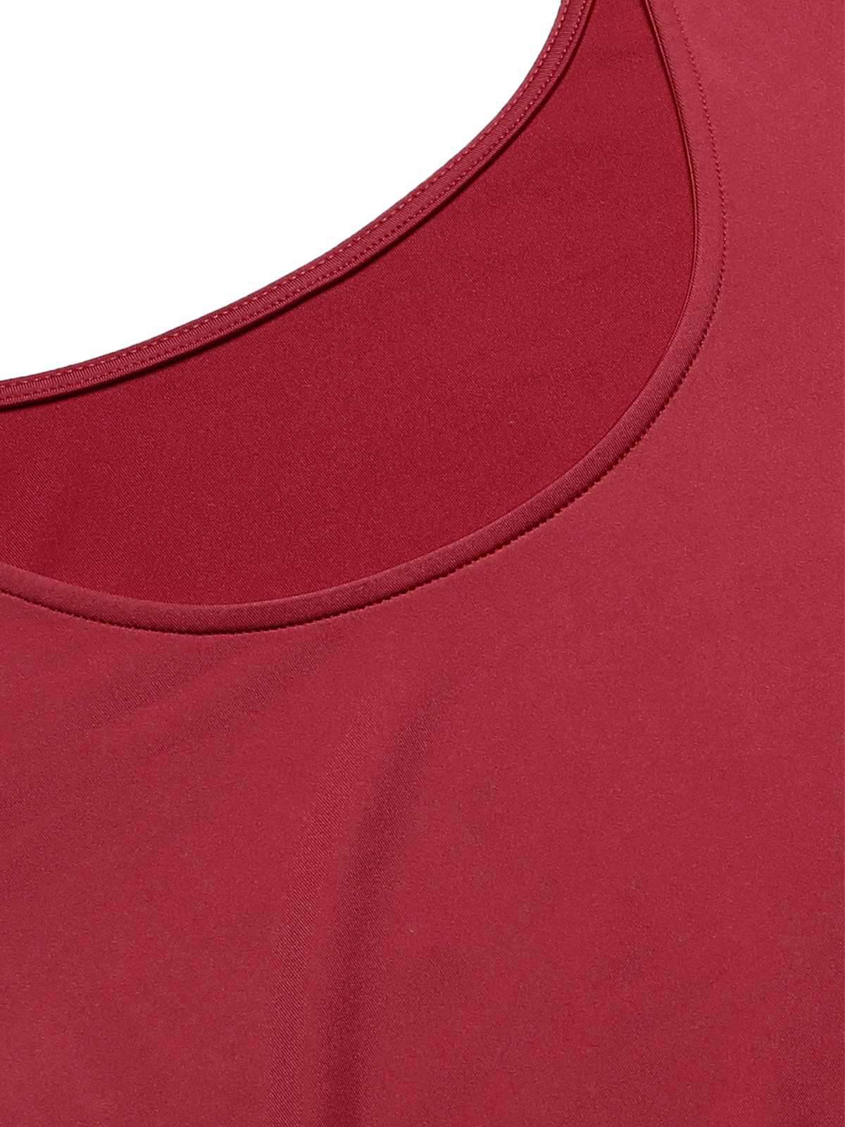Robe froncée fendue à col carré et à imprimé uni des années 1930 - Image 4