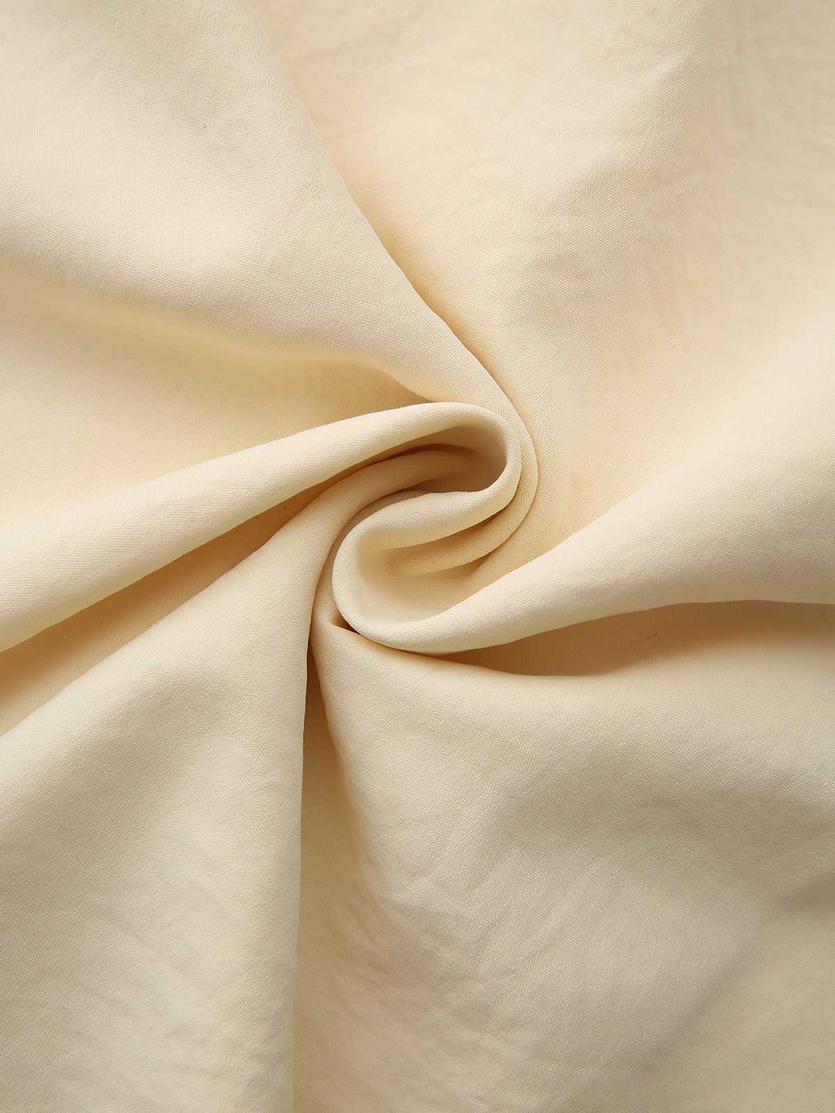 Robe jaune à col boutonné et ceinture à nouer années 1940 - Image 4