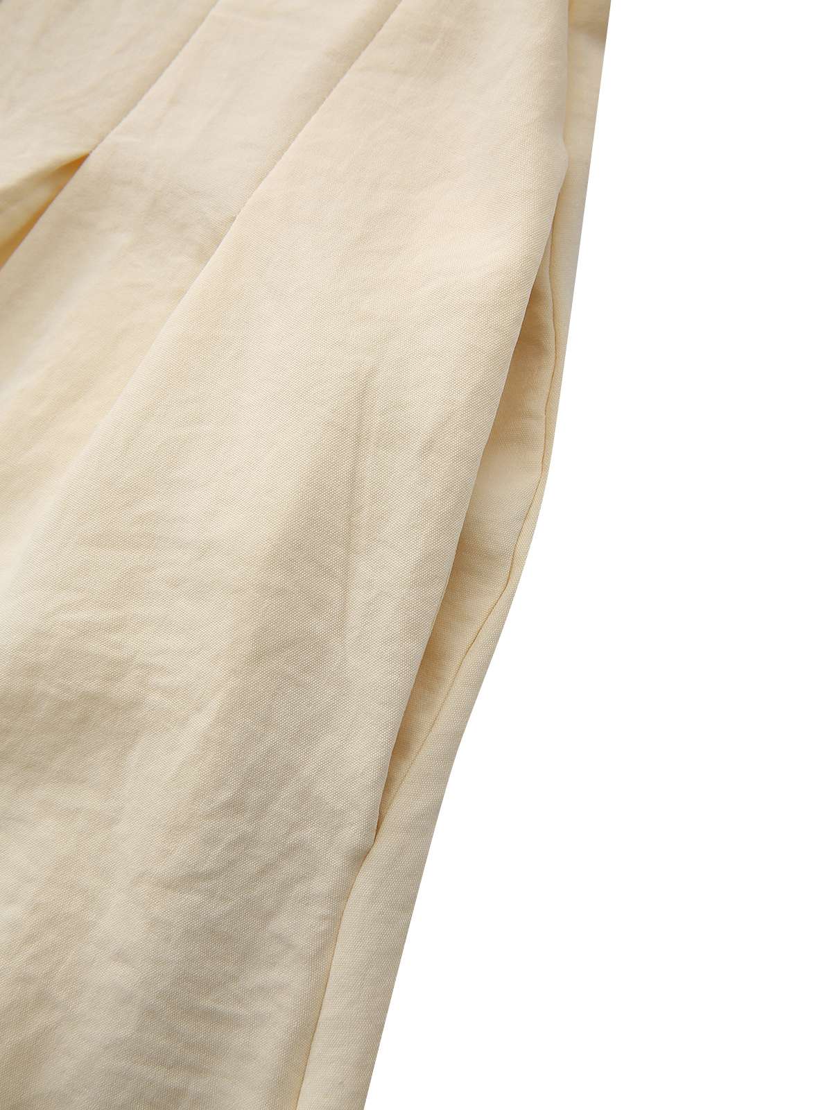 Robe jaune à col boutonné et ceinture à nouer années 1940 - Image 6