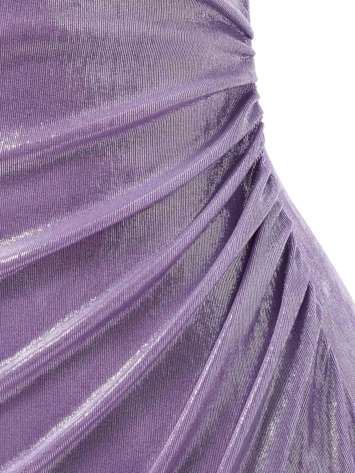 Robe lavande col bénitier avec fente haute luminosité nacrée des années 1960 - Image 7