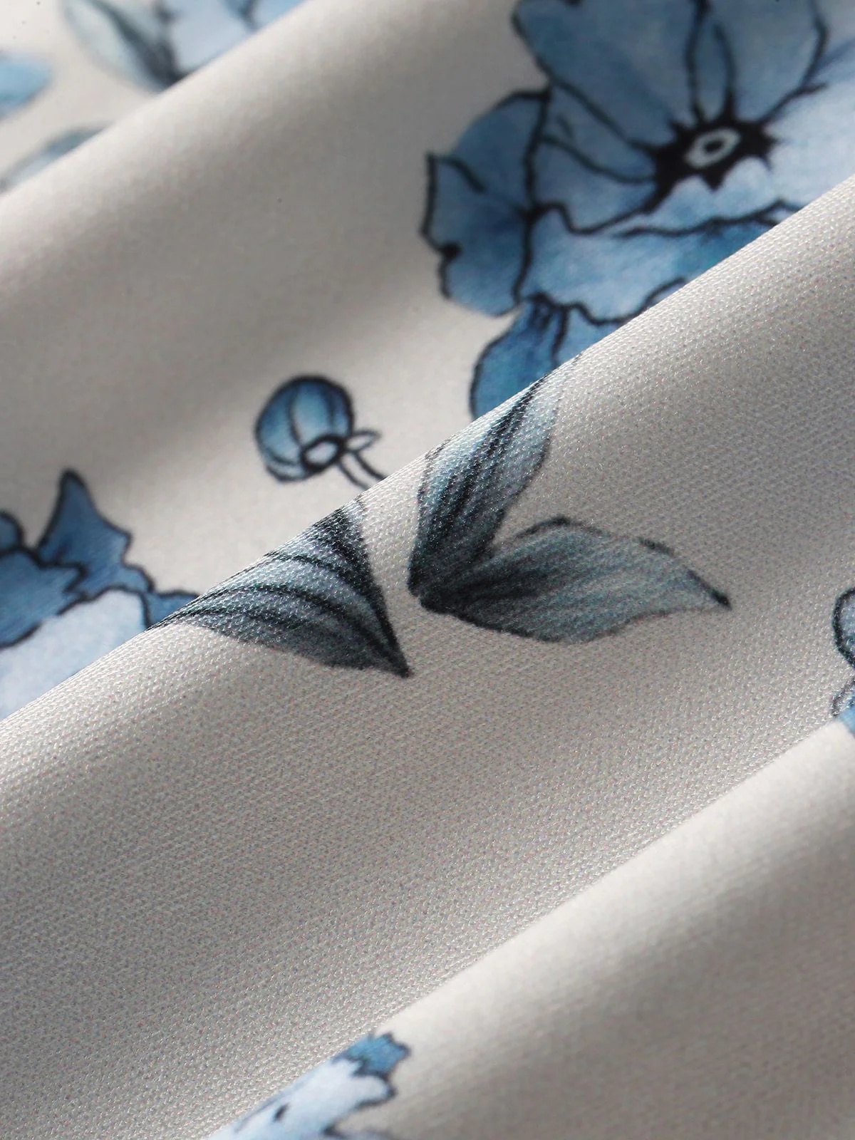 Robe longue bleue à fines bretelles et imprimé floral années 1930 - Image 9