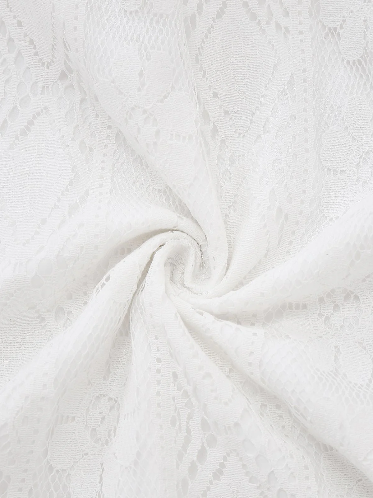 Robe longue bohème blanche en dentelle à col en V années 1970 - Image 5