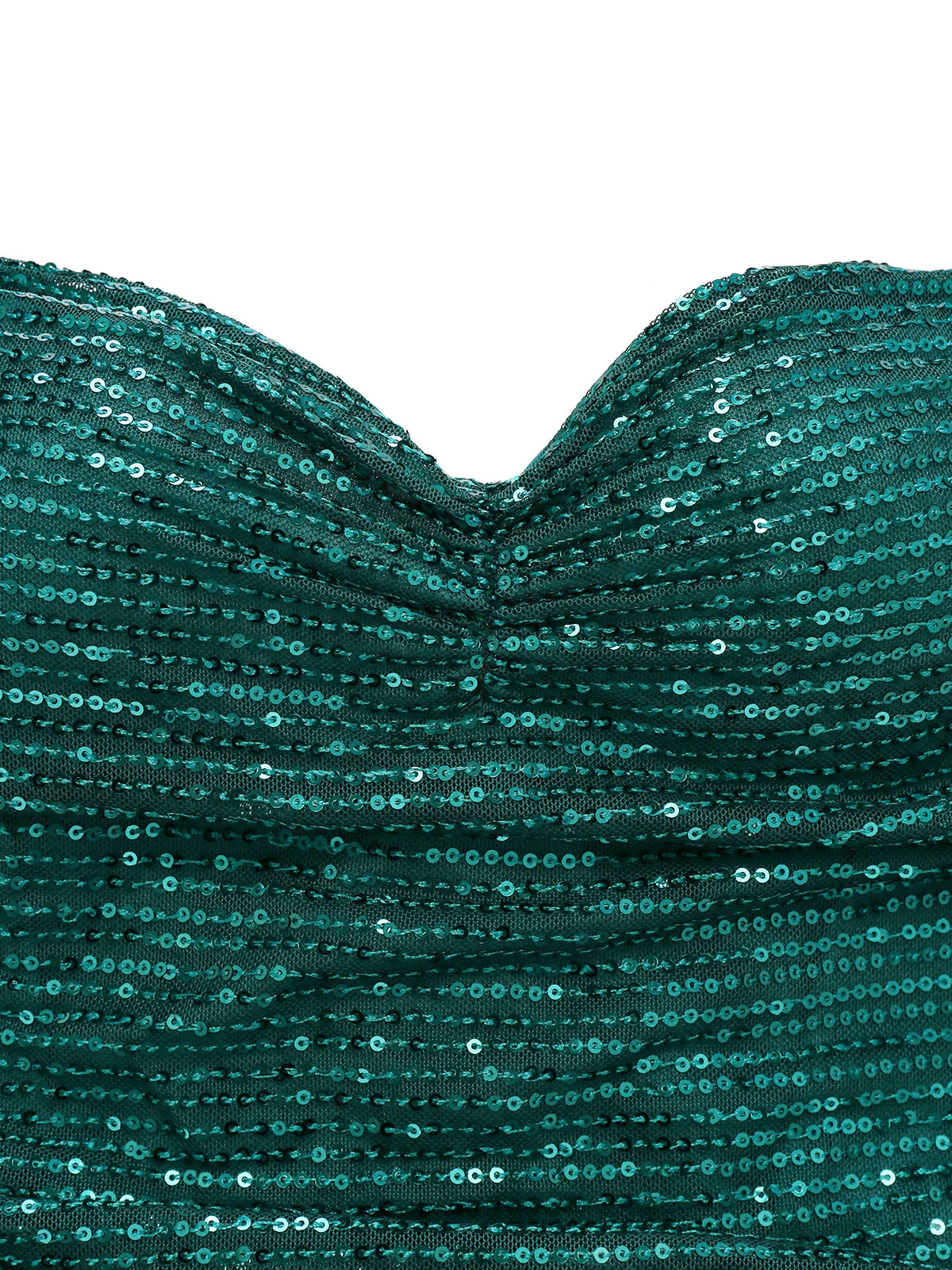 Robe longue fendue paillettes et épaules dénudées rouge années 1930 - Image 7