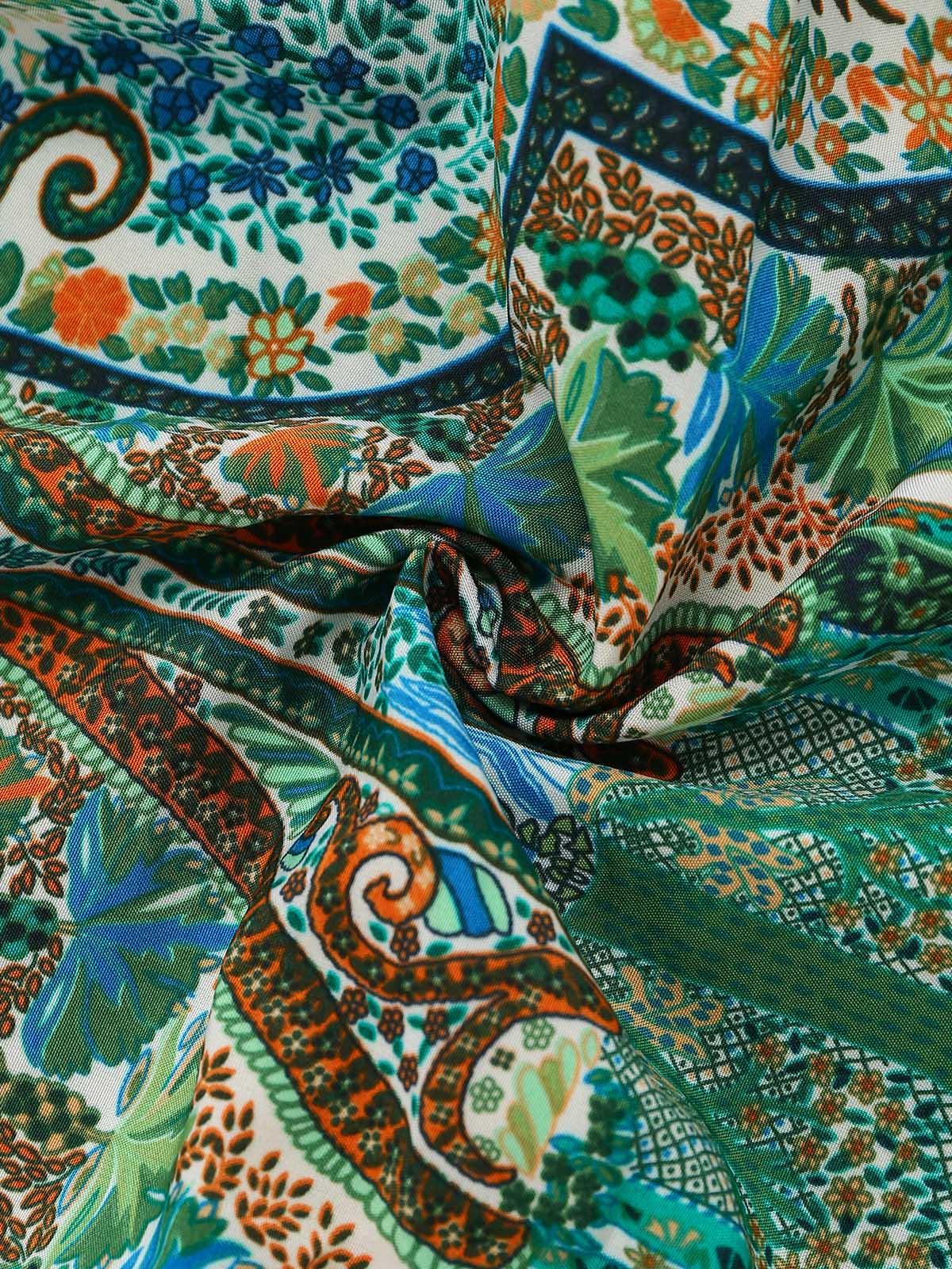 Robe Longue Paisley Dos Nu Verte Bohème Années 1970 - Image 6