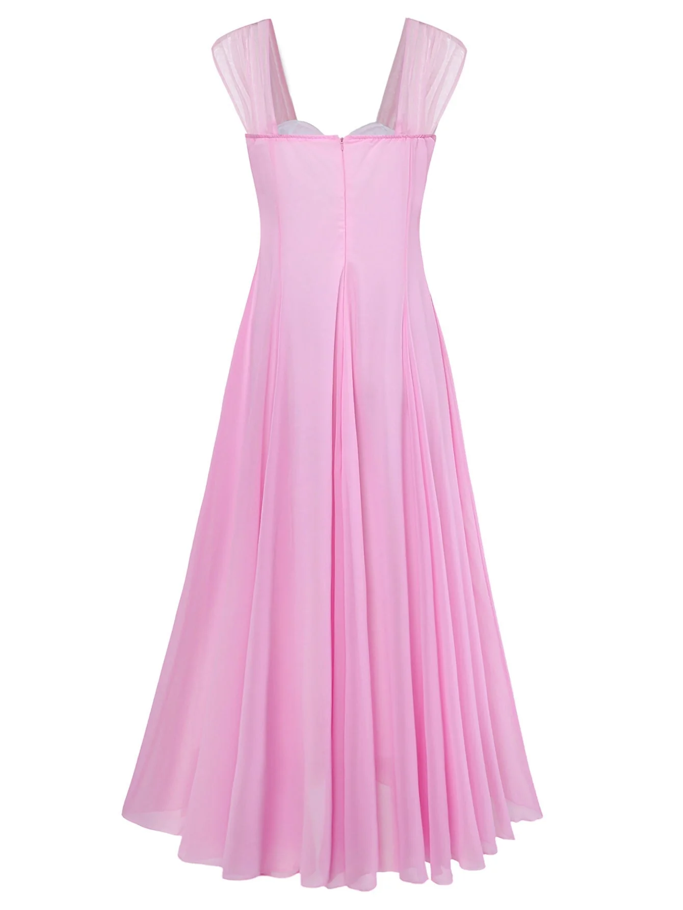 [Prévente] Robe Longue Épaulettes En Tulle Ivoire Mariage Années 30 - Image 4