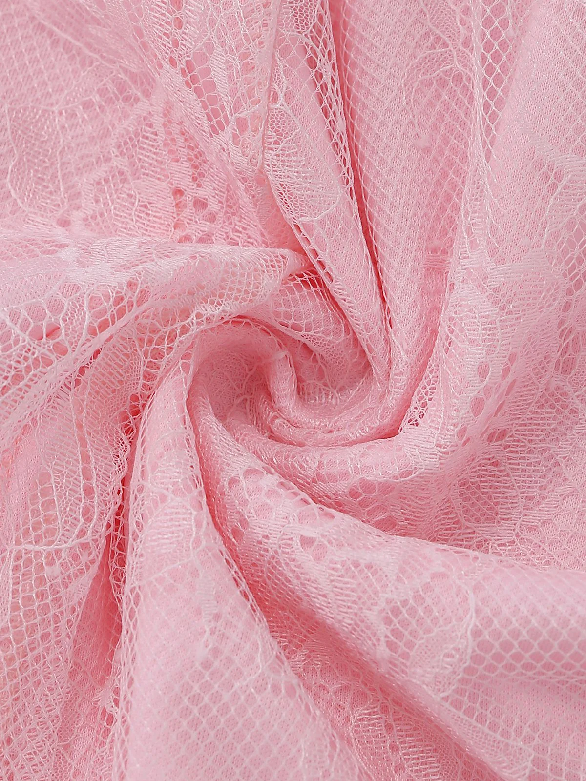 Robe longue rose à fines bretelles dentelle florale années 1940 - Image 6