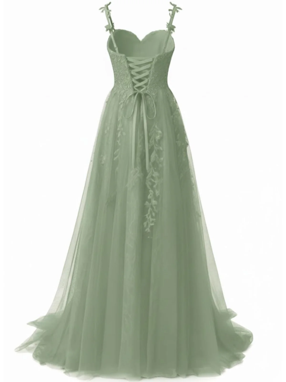 Robe longue rouge en tulle et dentelle à fines bretelles des années 1930 - Image 10