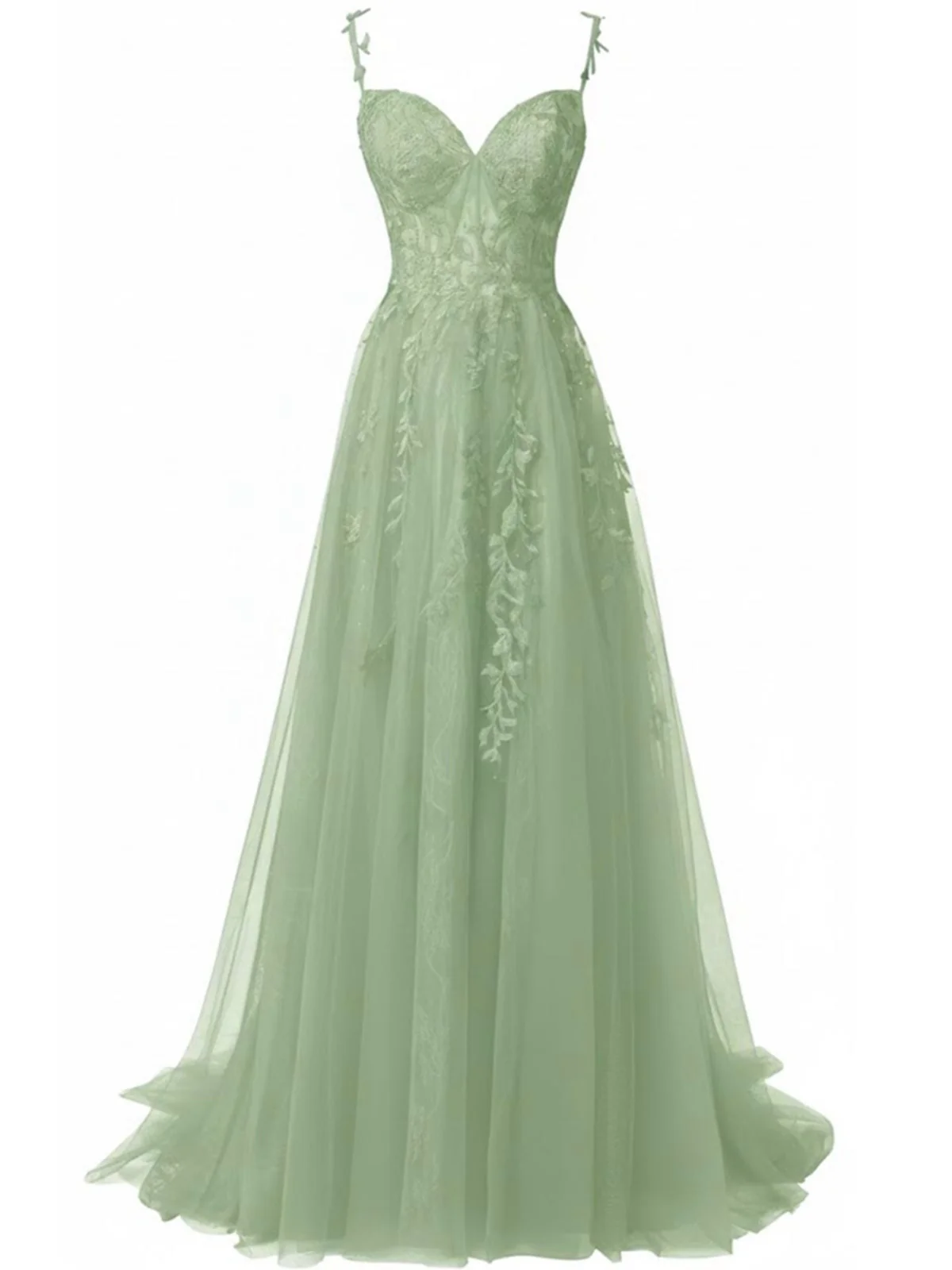 Robe longue rose tulle dentelle fines bretelles 1930s - Image 3