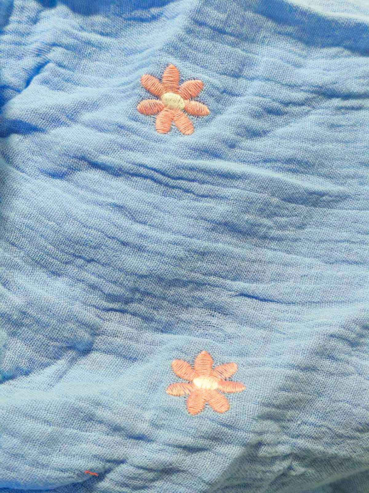 Robe manches lanterne brodées de fleurs des années 1940 - Image 9