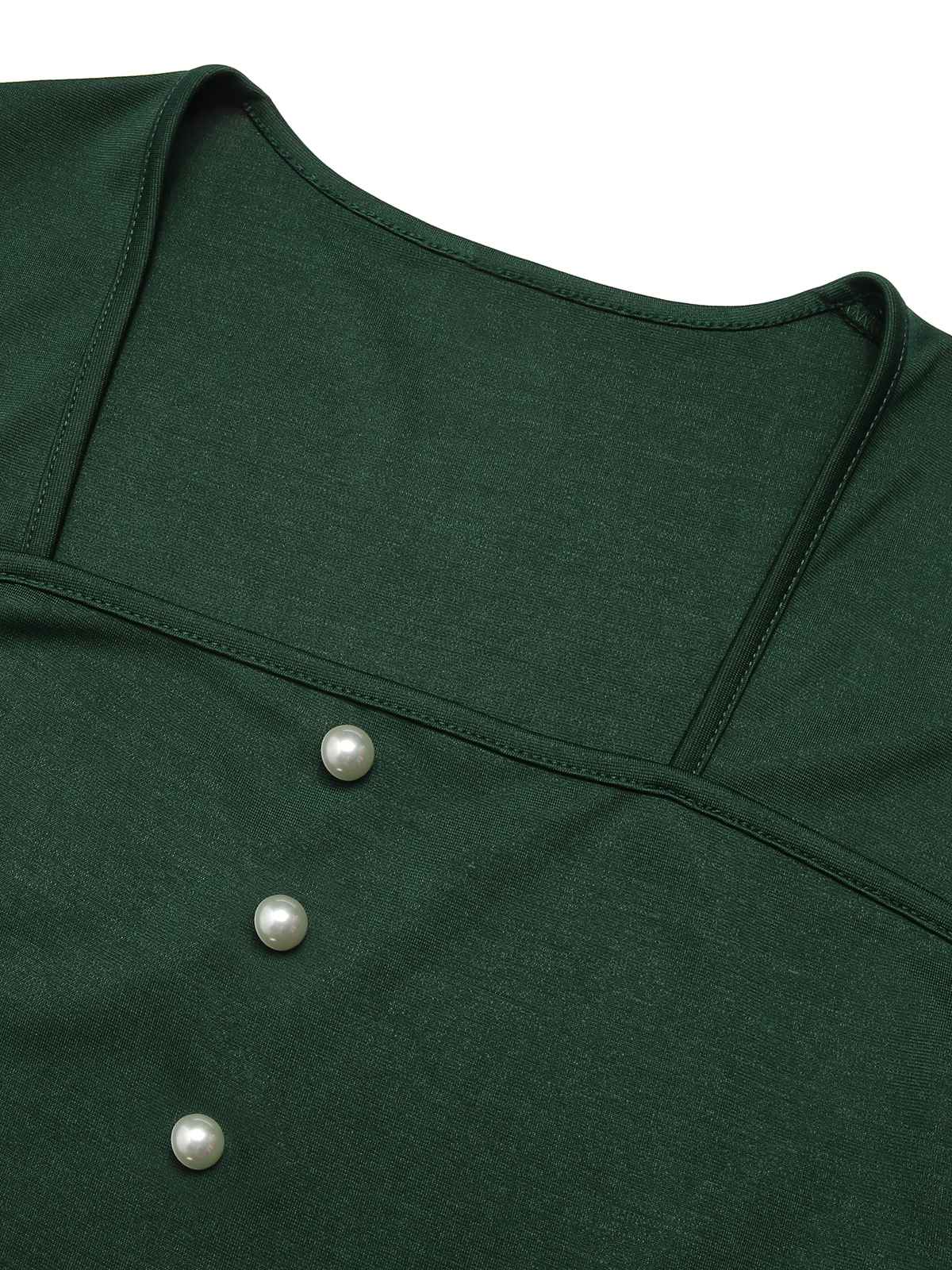 Robe à manches longues à carreaux de Noël des années 1950 - Image 5