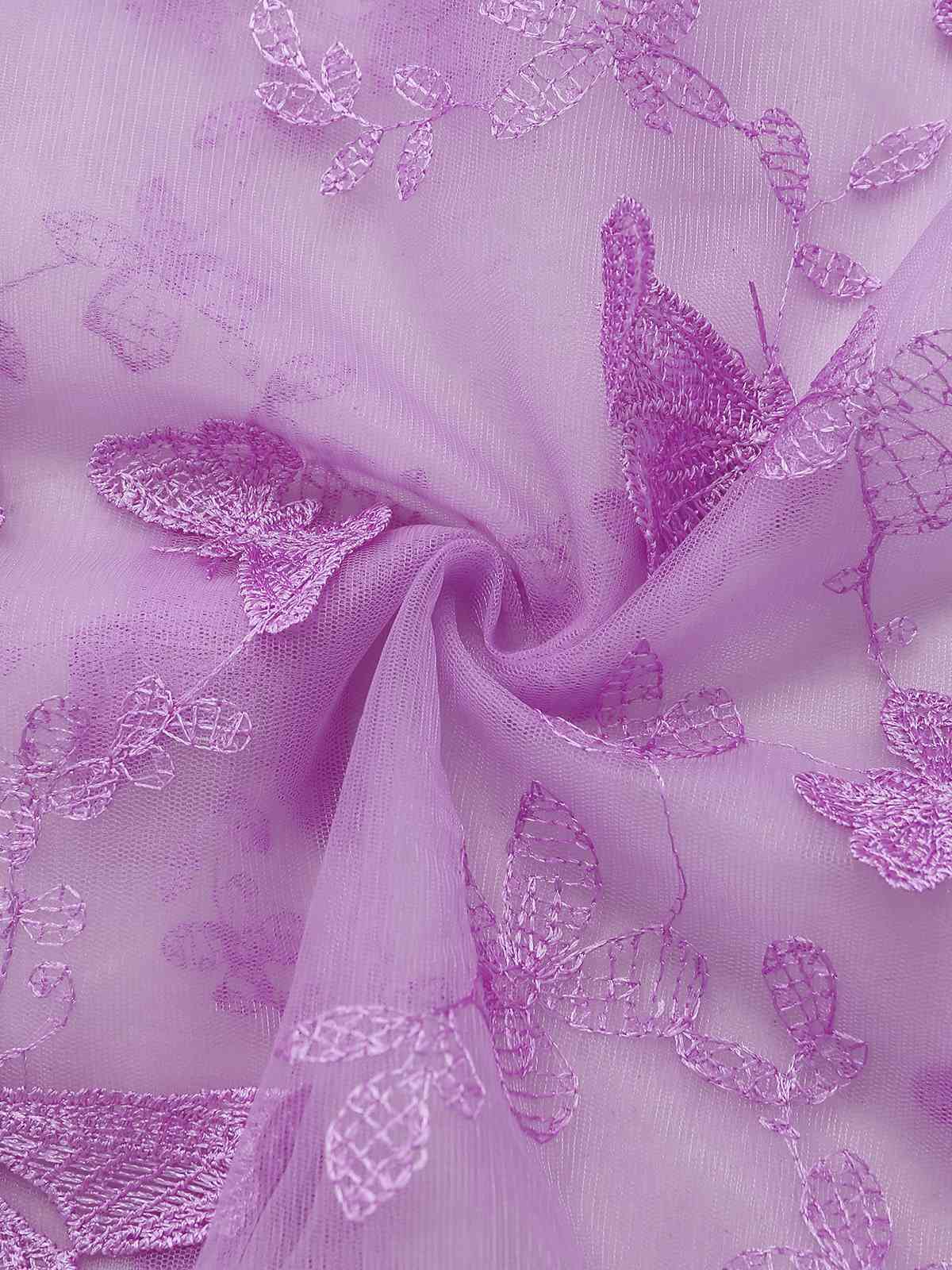 Robe Maxi Bretelles Épaghetti Papillons 3D Maille Années 1930 - Image 2
