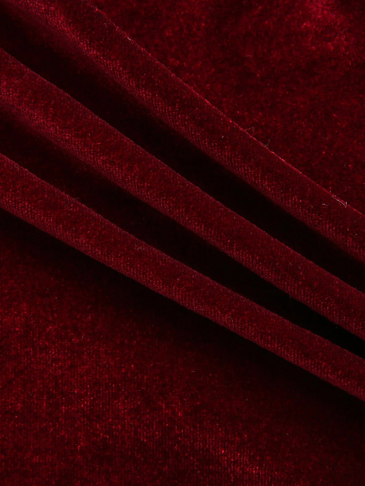 Robe mi-longue à épaules dénudées en velours uni des années 1980 - Image 6