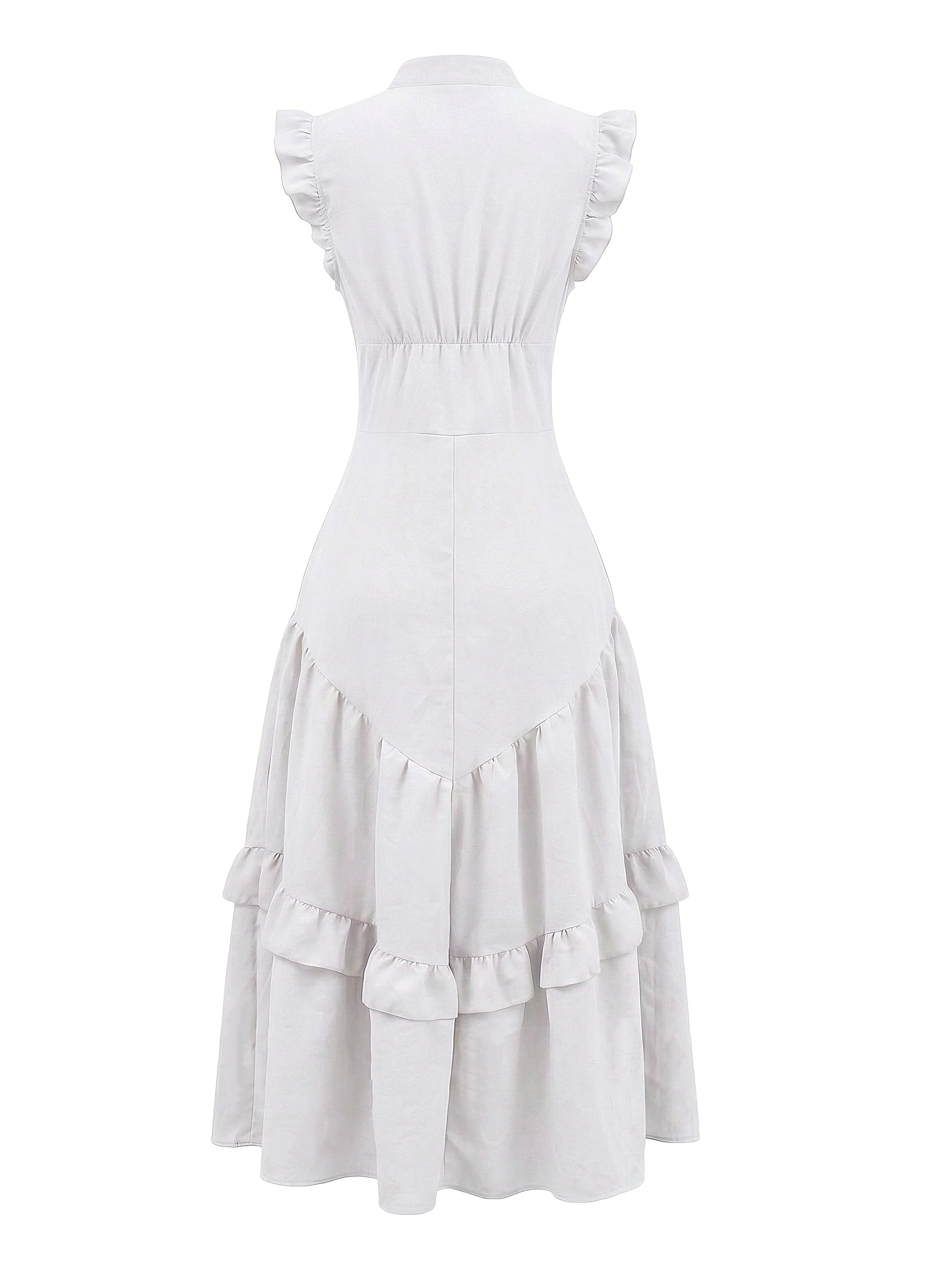 Robe Midi Col Montant Rose Années 1950 - Image 5