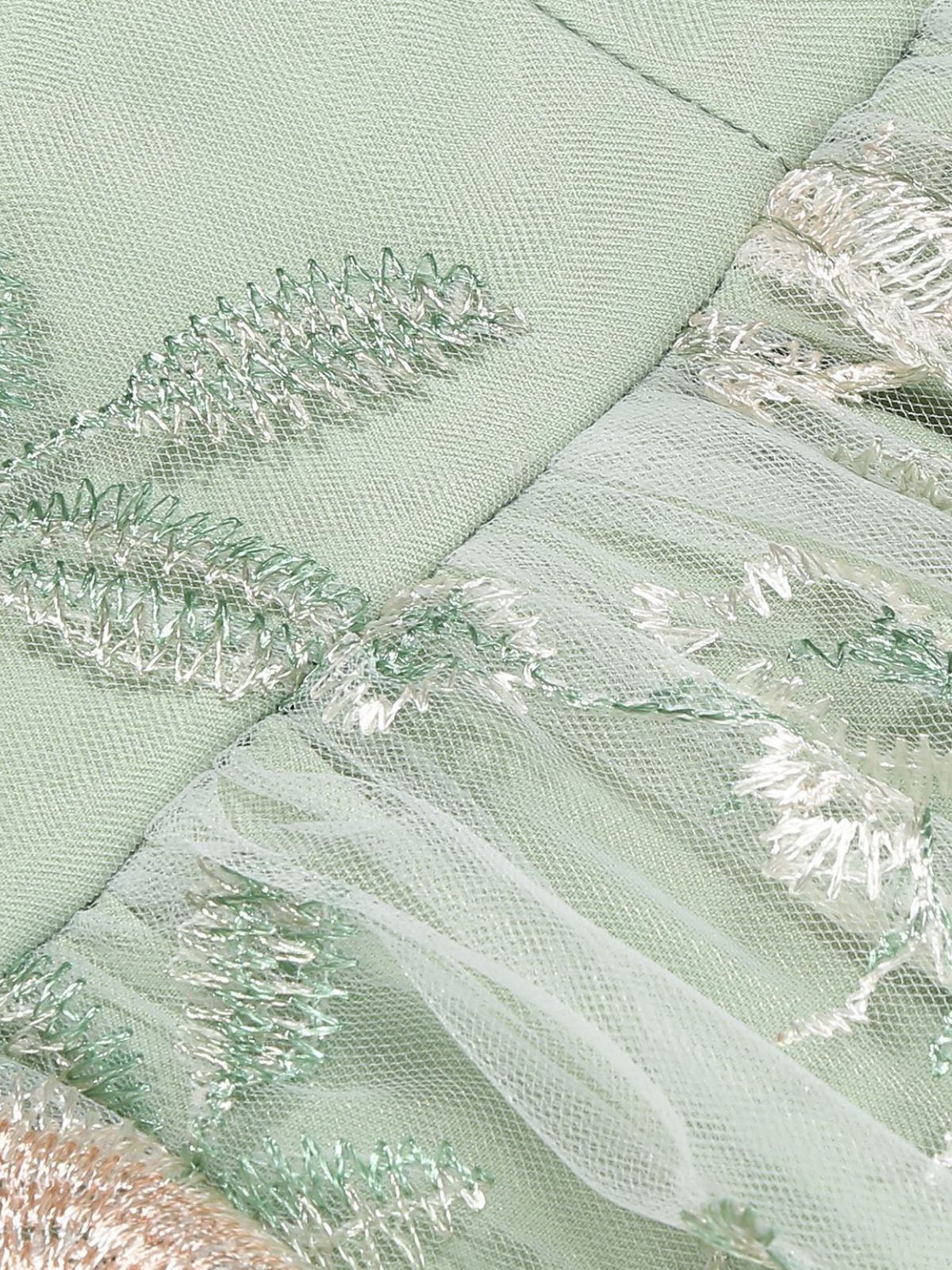Robe Midi Florale Tulle Bleu Années 1950 - Image 25