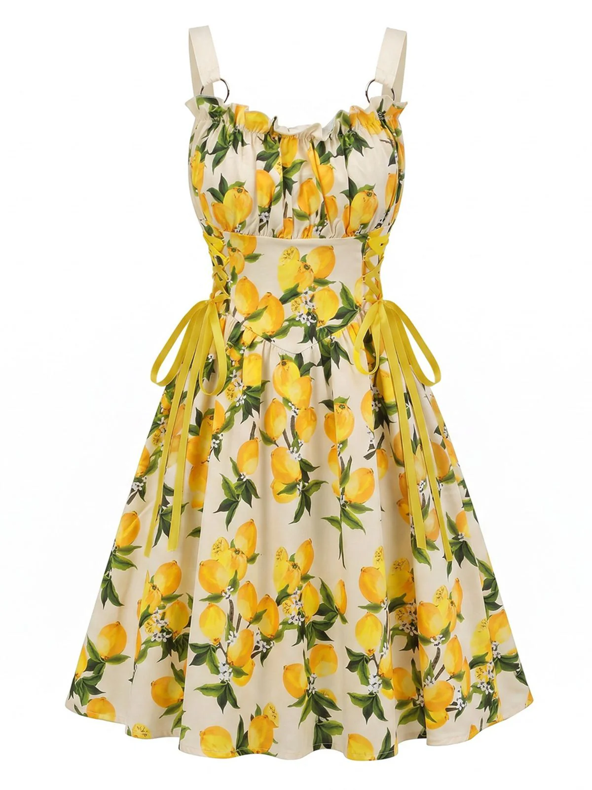 Robe Midi Bretelles Fleur Rose Années 1950 - Image 28