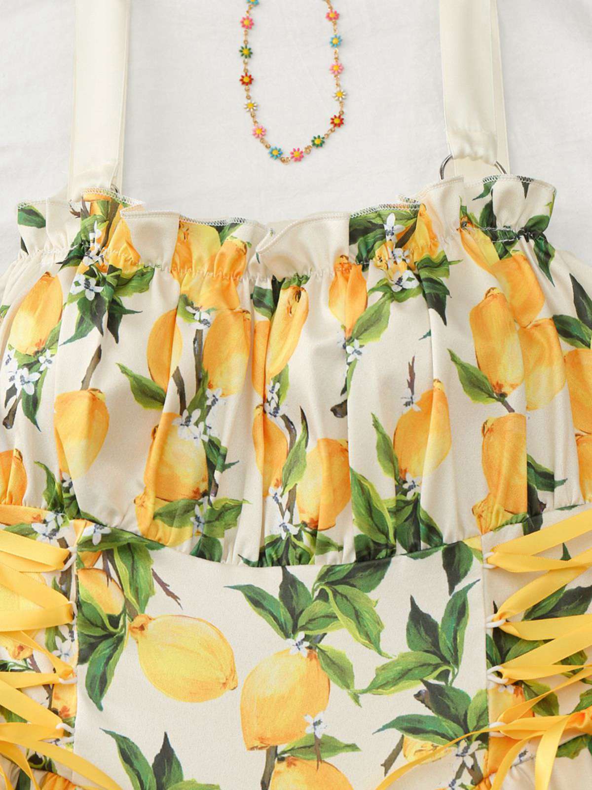 Robe Midi Bretelles Fleur Rose Années 1950 - Image 32