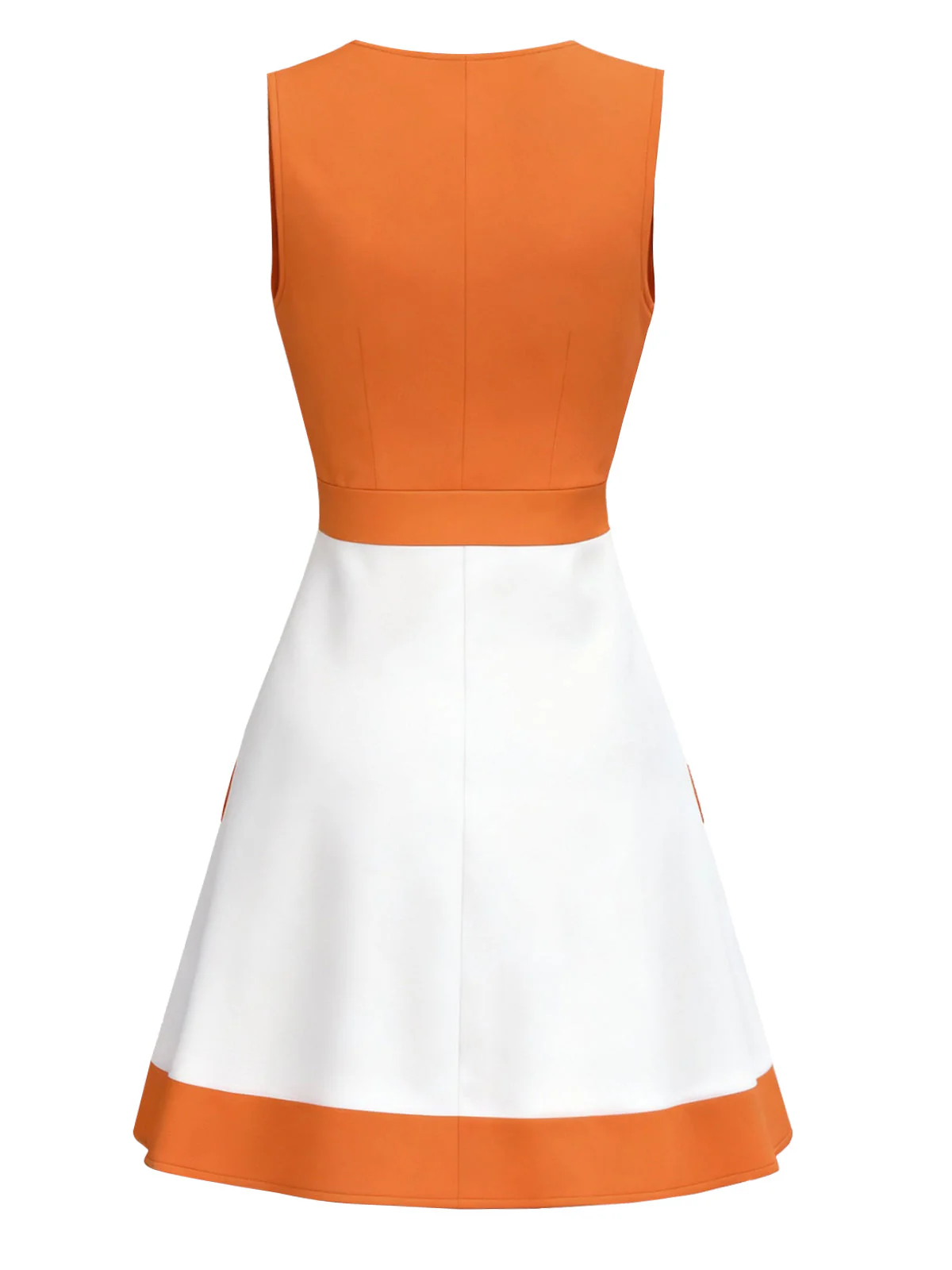 [Prévente] Robe Mod Sans Manches Blanc & Bleu Années 1960 - Image 4