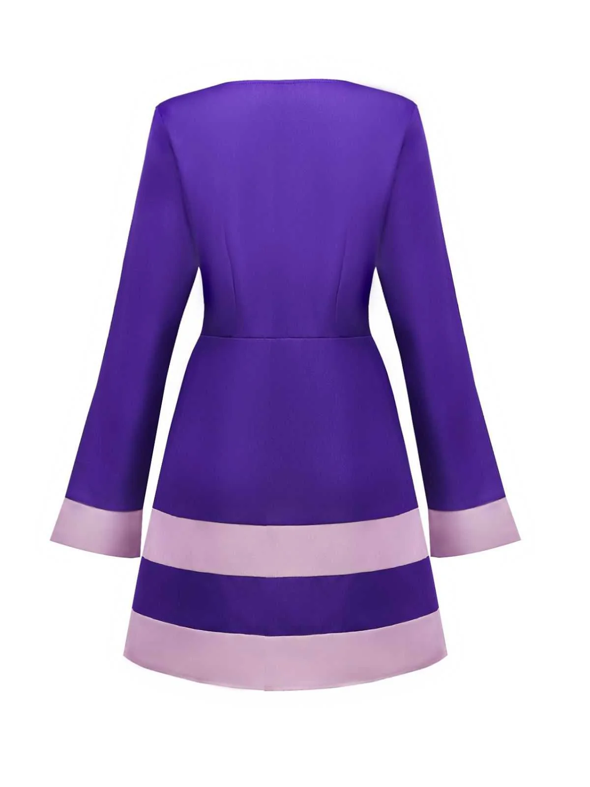 Robe Mod violette inspirée de Daphné des années 1960 avec foulard - Image 2