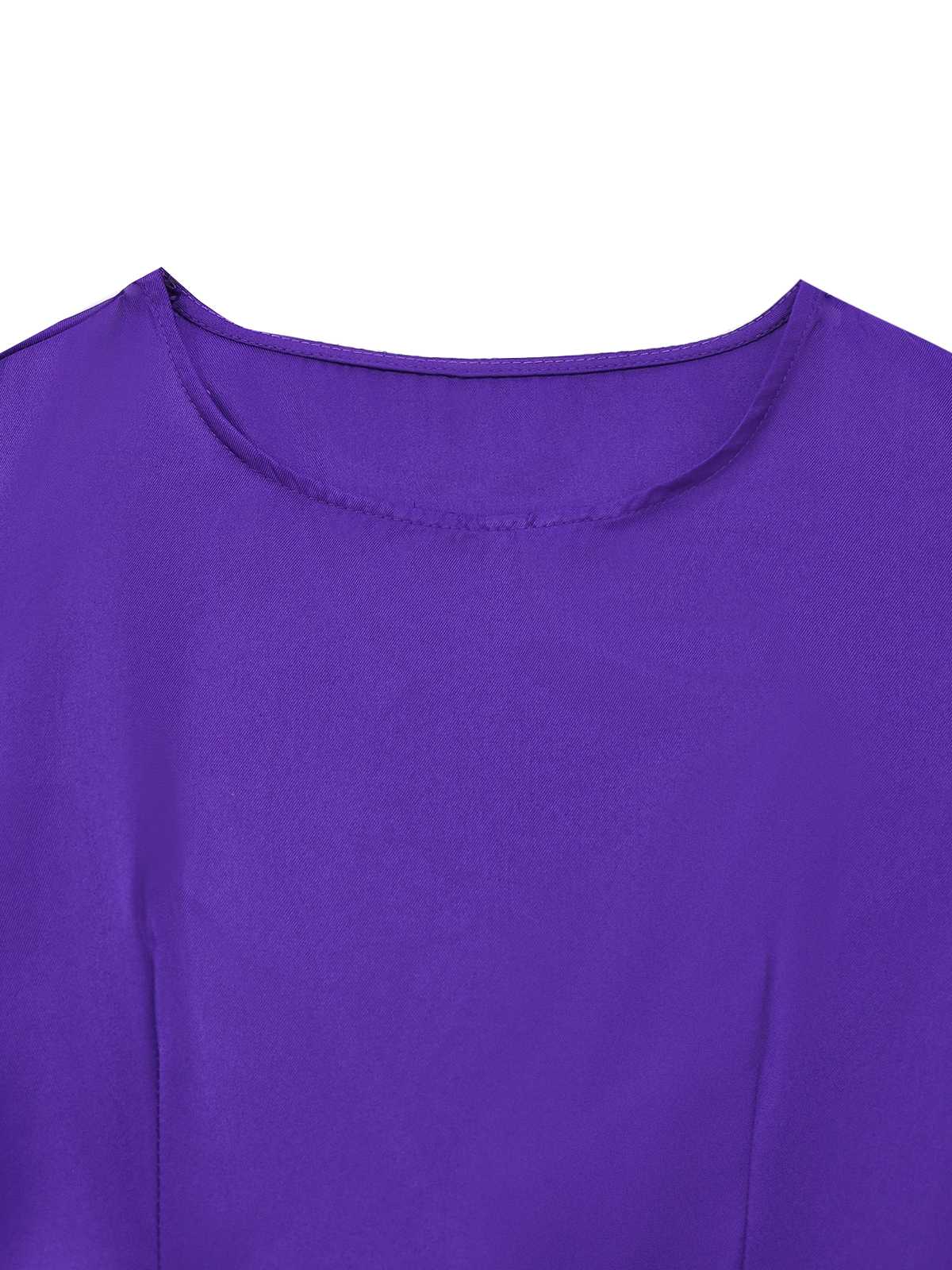 Robe Mod violette inspirée de Daphné des années 1960 avec foulard - Image 4