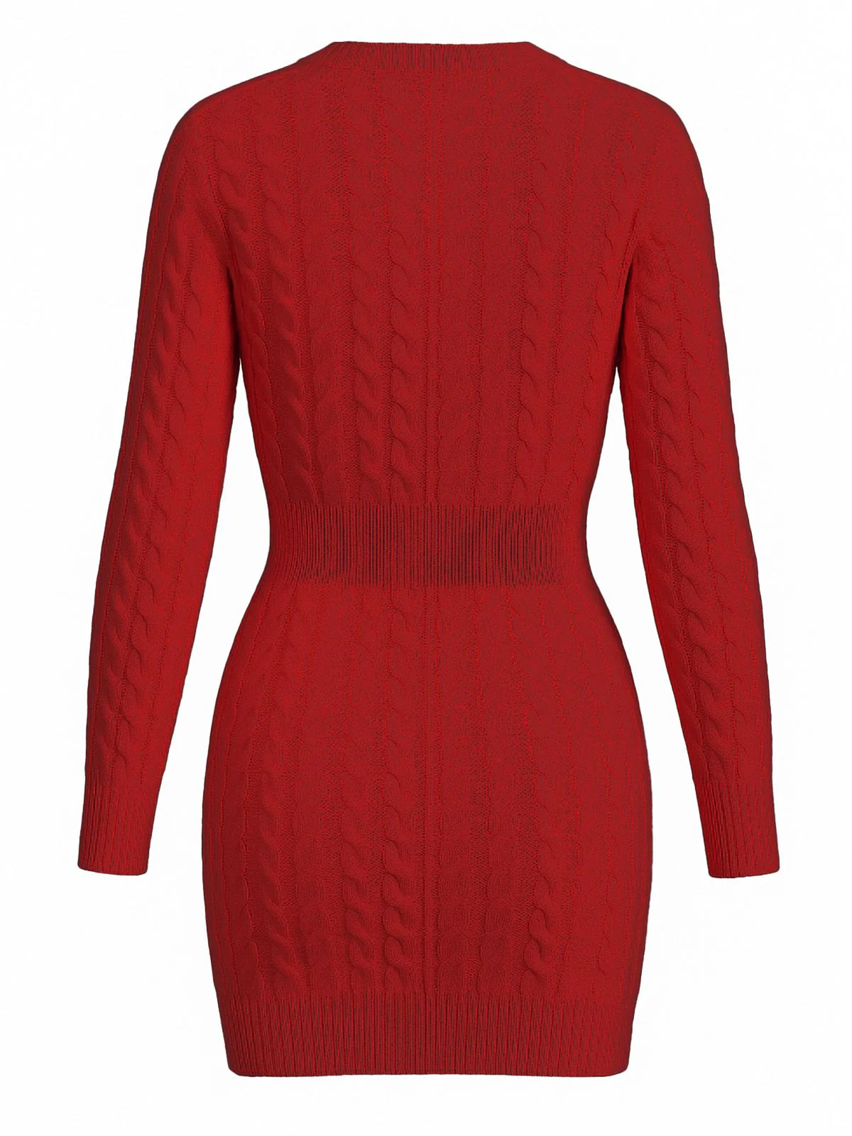 Robe moulante manches longues en maille torsadée des années 1960 - Image 11
